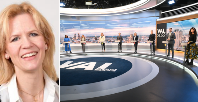 Louise Ödlund /Partiledardebatten i TV4. Linköpings universitet/TT