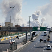 En bild från Iran och en bild på Putin.