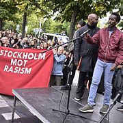 Arkivbild: Demonstration mot rasism på Norrmalmstorg, 17 september 2022. 