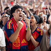 Spanska supportrar under fotbolls-VM.