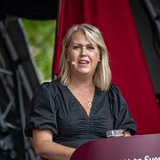Socialdemokraternas gruppledare Lena Hallengren.