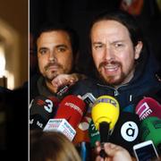 Jimmie Åkesson och spanska Podemos ledare Pablo Iglesias. Sverigedemokraterna ses som ett högerpopulistiskt och Podemos som vänsterpopulistiskt i Guardians kartläggning.