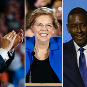 Arkivbilder: Donald Trump, Elizabeth Warren, Andrew Gillum & Kirsten Gillibrand