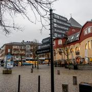 Ett öde Strömstad i december.
