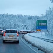 Illustrationsbild från tidigare snökaos utanför Göteborg.