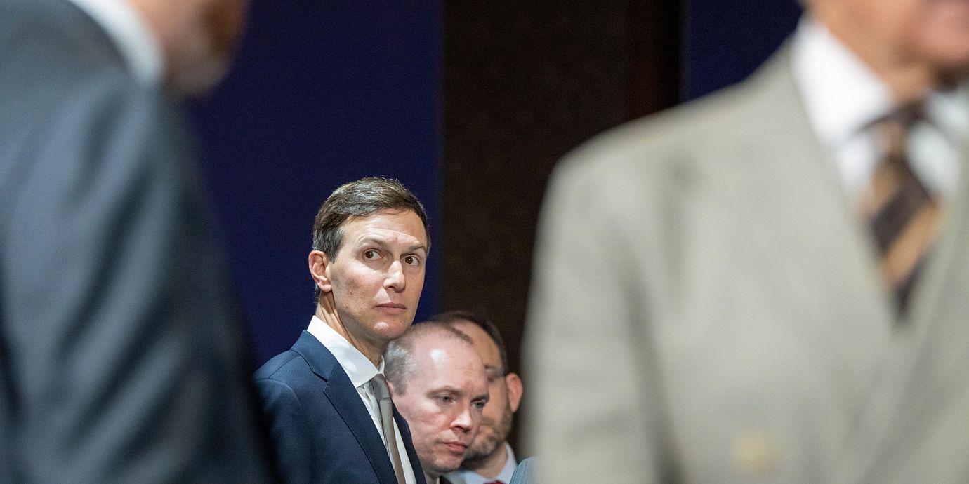 Jared Kushner under ett möte i Lucerne i Schweiz i somras.