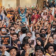 Demonstranter i Mumbai.