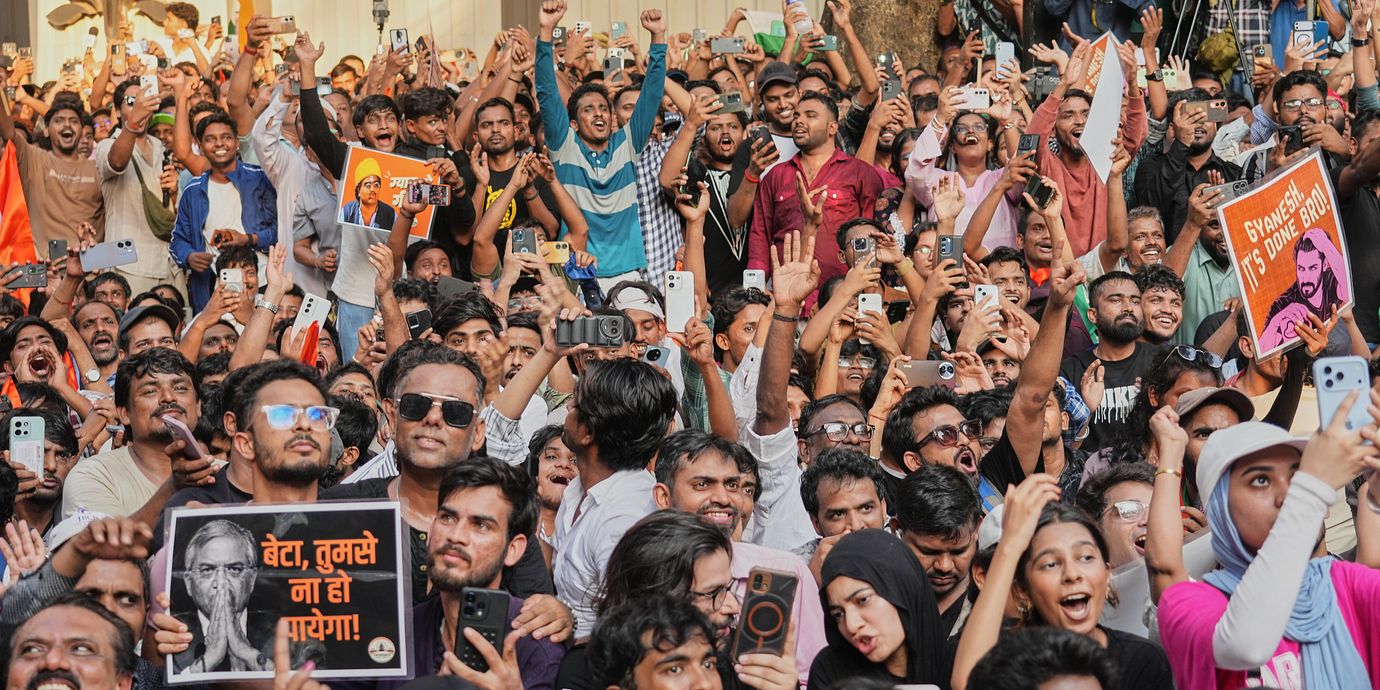 Demonstranter i Mumbai.