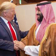 Donald Trump och Saudiarabiens kronprins Mohammed bin Salman. under mötet tidigare i sommar.