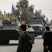 Ryska militärfordon i Syrien.