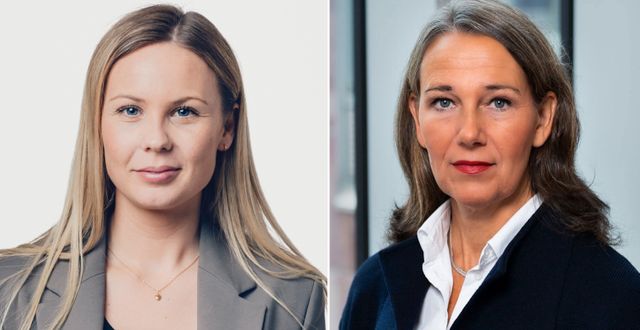 Pressbilder. Therese Persson och Annika Winsth. Danske Bank / Nordea