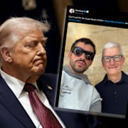 Trump/Bad Bunny, Tim Cook.