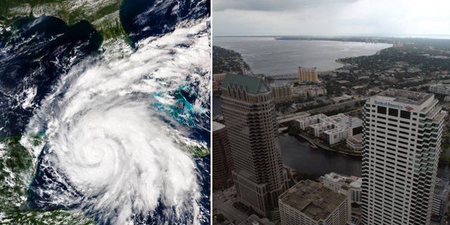 Satellitbild / Tampa på måndagen Nasa/AP