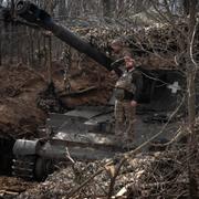 Ukrainsk soldat i en annan del av landet. Arkivbild. 