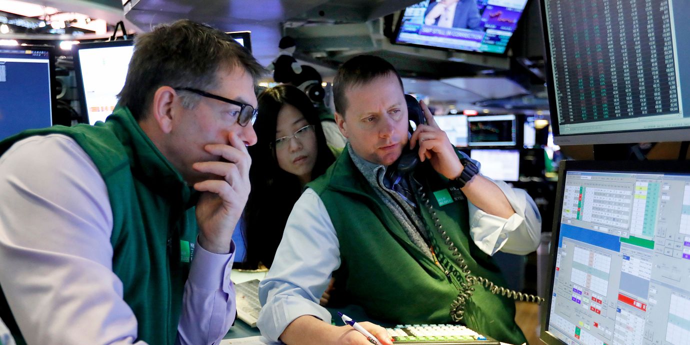 Investerare på Wall Street. Arkivbild.