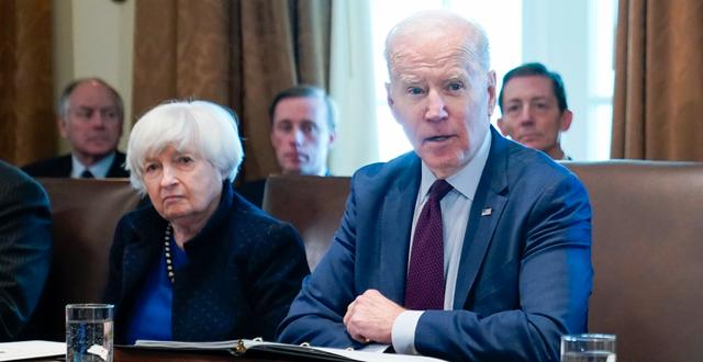 Janet Yellen och president Joe Biden.  Patrick Semansky / AP