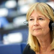 Marita Ulvskog (S) i Europaparlamentet i Strasbourg.