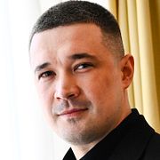 Mychajlo Fedorov efter en pressträff på Rosenbad i Stockholm, maj 2026.