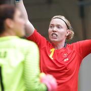 Hope Solo och Hevig Lindahl.