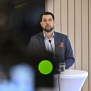 Kristersson och Åkesson under en pressträff 2023.