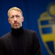 Graham Potter, svenska fotbollslandslagets förbundskapten. 