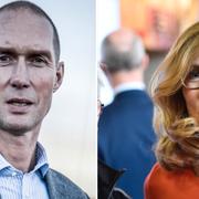 Johan Sidenmark och Birgitte Bonnesen, vd för Swedbank. 