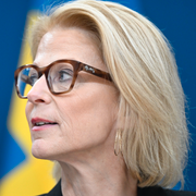 Donald Trump och Sveriges finansminister Elisabeth Svantesson (M). 