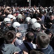 Demonstration i Belgrad i dag.