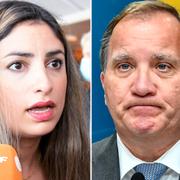 Nooshi Dadgostar (V), Stefan Löfven (S) och Annie Lööf (C)