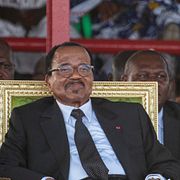 Kameruns president Paul Biya och hans fru Chantal Biya. Bilden togs i oktober 2025.