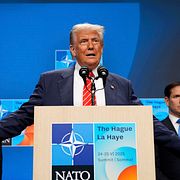 USA:s president Donald Trump under Natotoppmötet i Nederländerna 2025.