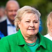 Høyres partiledare Erna Solberg och Arbeiderpartiets Jonas Gahr Støre.