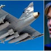 Jaktroboten Meteor på ett Gripen-plan.