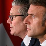 Storbritanniens premiärminister Keir Starmer, till vänster, och frankrikes president Emmanuel Macron på torsdagen. 