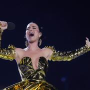 Katy Perry på scen i slottet Windsor i England tidigare i år. 