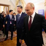 Xi och Putin på Brics-mötet i Kazan.