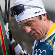 Calle Halfvarsson efter loppet.