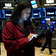 Investerare på Wall Street. Illustrationsbild.