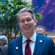 USA:s finansminister Scott Bessent vid IMF:s vårmöte den 25 april.