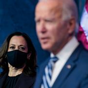 Tillträdande president och vicepresident Joe Biden och Kamala Harris. 