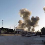 Flyganfall mot östra Ghouta under lördagen.