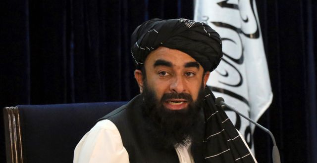 Talibanernas talesperson Zabihullah Mujahid. Muhammad Farooq / TT NYHETSBYRÅN