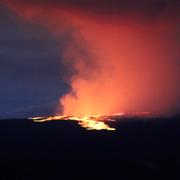 Lava från Mauna Loa på måndagsmorgonen.