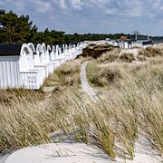  Badhytter på Falsterbonäset. Arkivbild.