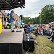 Jimmie Åkesson sommartalar i Sölvesborg.
