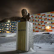 Den ryska gruvorten Barentsburg på Svalbard. Illustrationsbild.