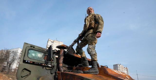 Ukrainsk soldat.  Efrem Lukatsky / AP