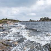 Stormen Knud i Kristiansand, Norge.