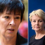 Mona Sahlin (t.v). Hillevi Engström och Alice Bah Kuhnke (t.h).