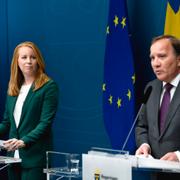 Annie Lööf (C) och Stefan Löfven (S). 